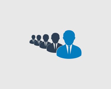 Takım çalışması simgesi. Düz stil vektör EPS.