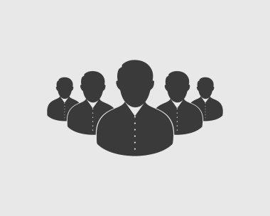 Takım çalışması simgesi. Düz stil vektör EPS.