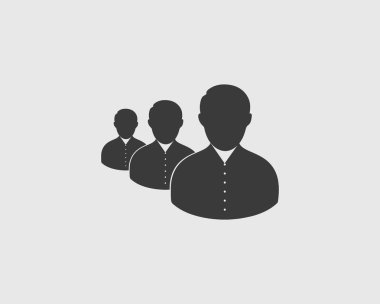 Takım çalışması simgesi. Düz stil vektör EPS.