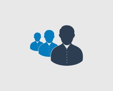 Takım çalışması simgesi. Düz stil vektör EPS.