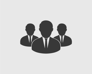 Takım çalışması simgesi. Düz stil vektör EPS.