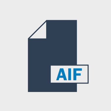 Aif dosya formatı gri arka planda simge