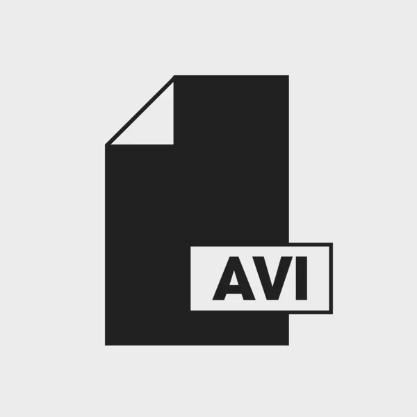Avi Dateiformat Symbol Auf Grauem Hintergrund — Stockvektor