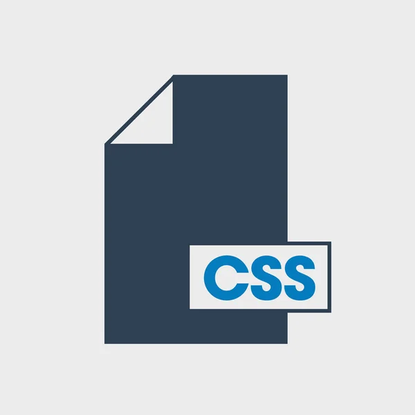 Css Dateiformat Symbol Auf Grauem Hintergrund — Stockvektor