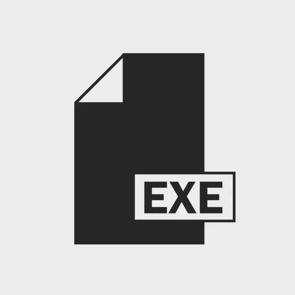 Exe Dateiformat Symbol Auf Grauem Hintergrund — Stockvektor