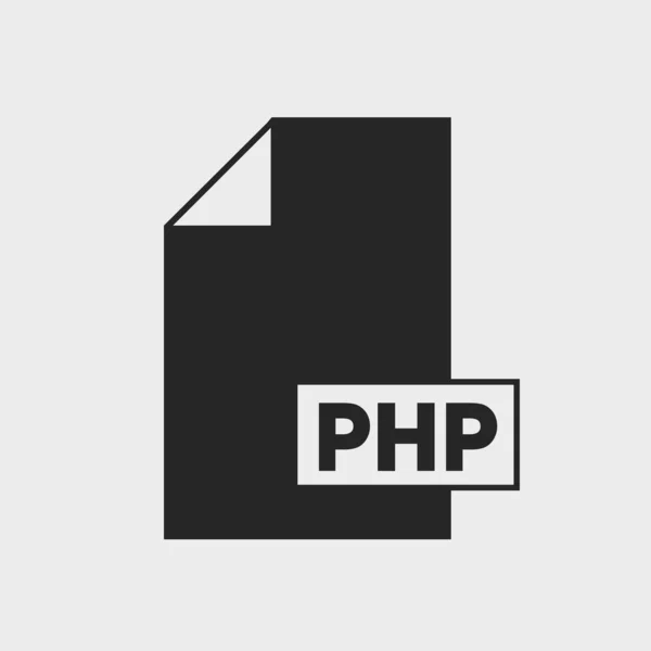 Php Dateiformat Symbol Auf Grauem Hintergrund — Stockvektor