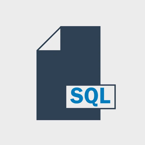 Sql Dateiformat Symbol Auf Grauem Hintergrund — Stockvektor
