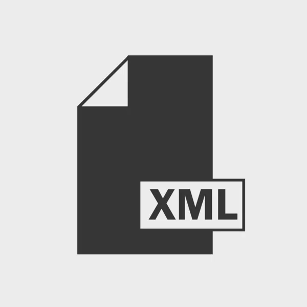 Набор Значков Xml Файла Сером Фоне — стоковый вектор