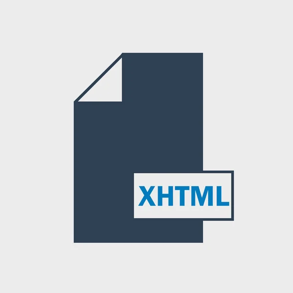 Xhtml Dateisymbol Auf Grauem Hintergrund Gesetzt — Stockvektor