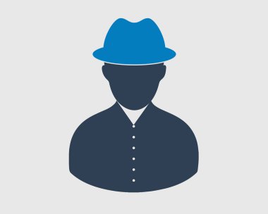 Dedektif Icon. gri arka planda.