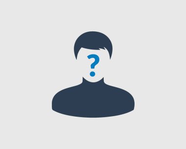 Gri arka planda Man Icon