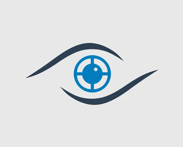 Augensymbol Auf Grauem Hintergrund — Stockvektor