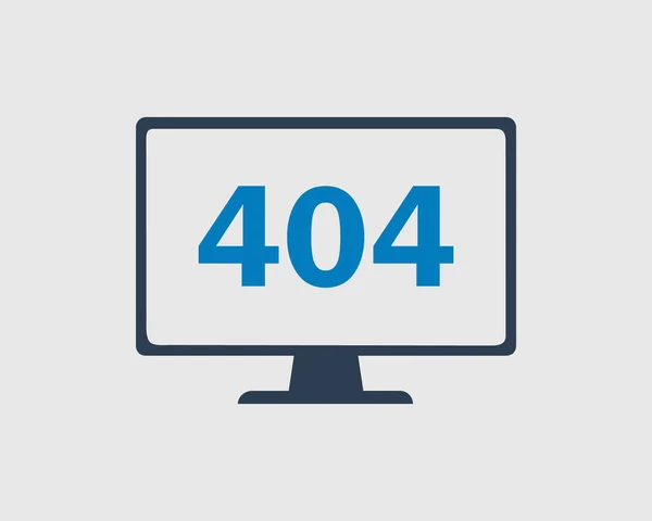 404 Hiba Vagy Nem Alapít Ikon Szürke Háttérrel — Stock Vector
