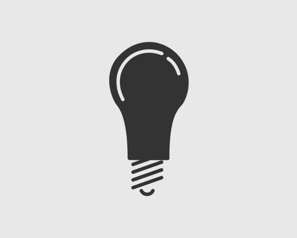 Light Bulb Icon Gray Background — Stock Vector