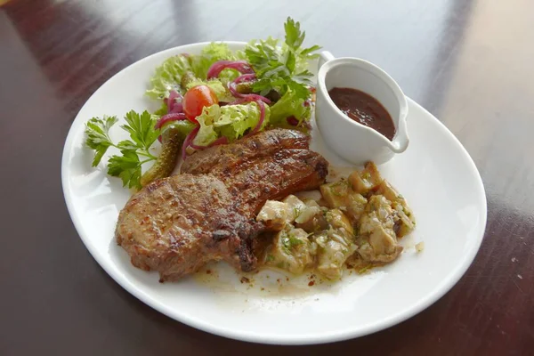 Comida Del Restaurante Carne — Foto de Stock