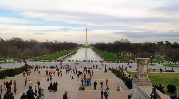 Część National Mall Widziana Lincoln Memorial Gdzie Można Zobaczyć National — Zdjęcie stockowe