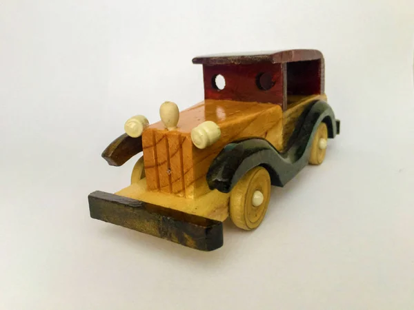 Old Wooden Car Toy — Stock Photo, Image