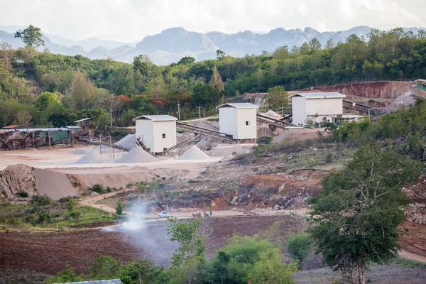 Цей Завод Переробка Бетону Розташований Горах Таїланду — стокове фото
