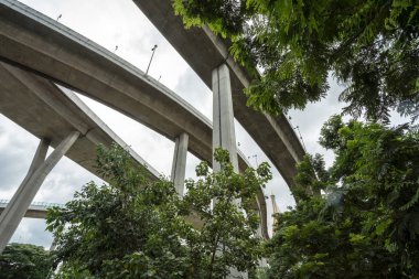 Çok güzel bir Bhumibol köprü Tayland başkentinde bulunan