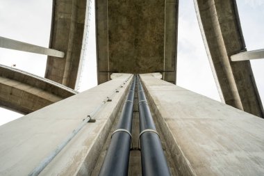 Çok güzel bir Bhumibol köprü Tayland başkentinde bulunan