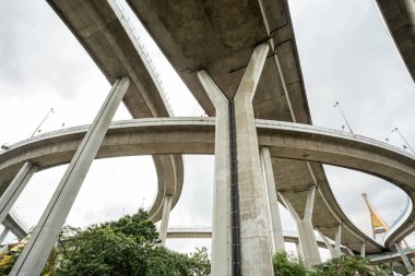 Çok güzel bir Bhumibol köprü Tayland başkentinde bulunan