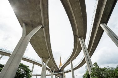 Çok güzel bir Bhumibol köprü Tayland başkentinde bulunan