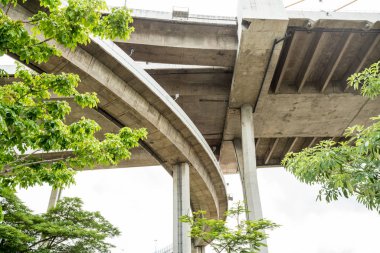Çok güzel bir Bhumibol köprü Tayland başkentinde bulunan