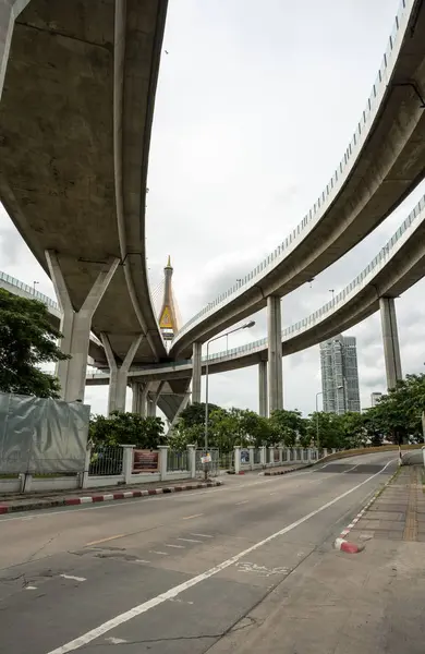 Beau Pont Bhumibol Est Situé Dans Capitale Thaïlande — Photo