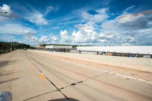 Longo Forma Amizade Tailândia Mianmar Canteiro Obras Para Posto Controle — Fotografia de Stock