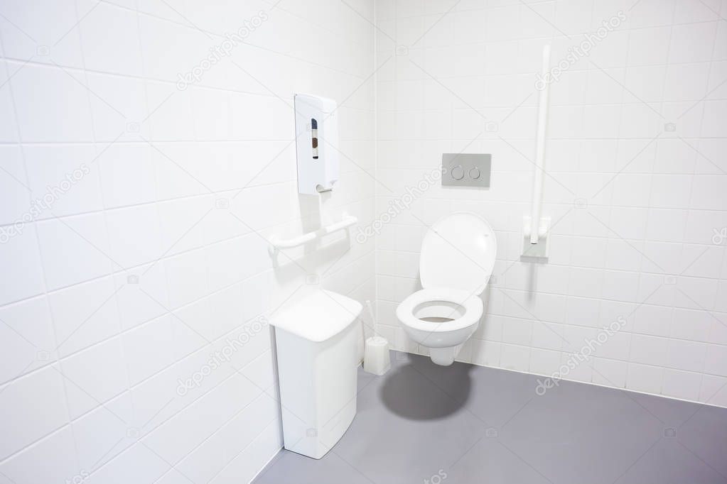 public disabled toilet in a large building