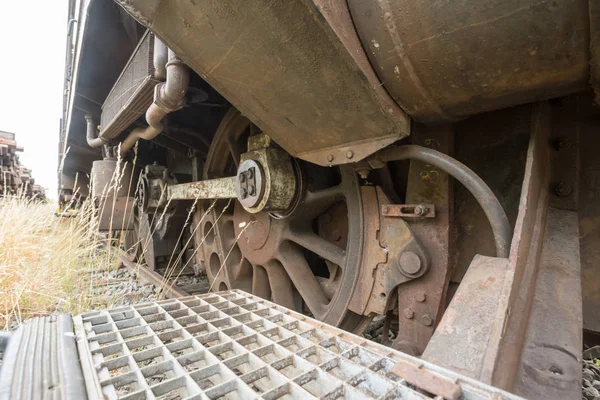 Als Een Trein Verwijderd Eindigt Hin Een Trein Kerkhof — Stockfoto