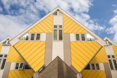Rotterdam Hollanda sarı küp evlerde vardır