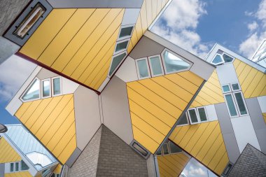 Rotterdam Hollanda sarı küp evlerde vardır