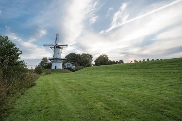 Auf Dem Wasser Steht Eine Windmühle Deil Holland — Stockfoto