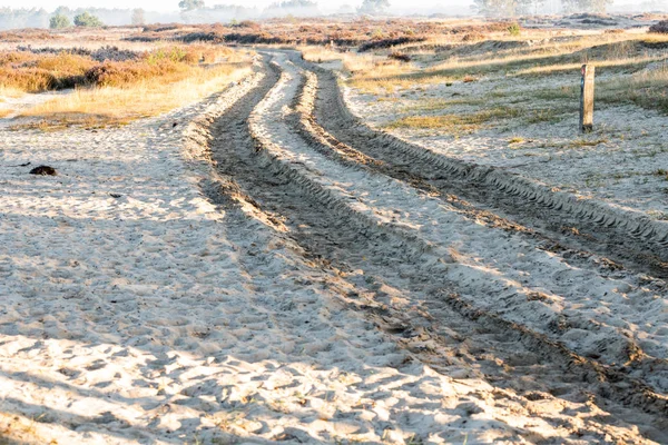 Strand Gibt Mehrere Spuren Sand — Stockfoto