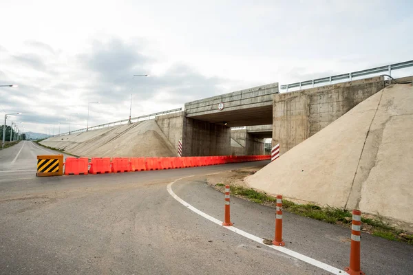 Longo Estrada Amizade Tailândia Mianmar Esta Bela Estrada Nova Norte — Fotografia de Stock