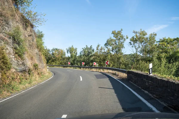 Steep Road Mountain Next Moselle Germany — Stock Photo, Image