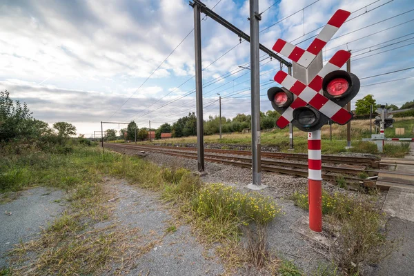 Pista correre via nella profondità — Foto Stock