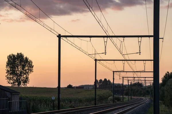 Pista correre via nella profondità — Foto Stock