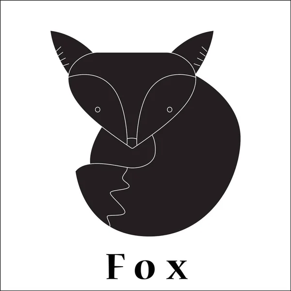 FOX SOBRE FONDO BLANCO — Archivo Imágenes Vectoriales