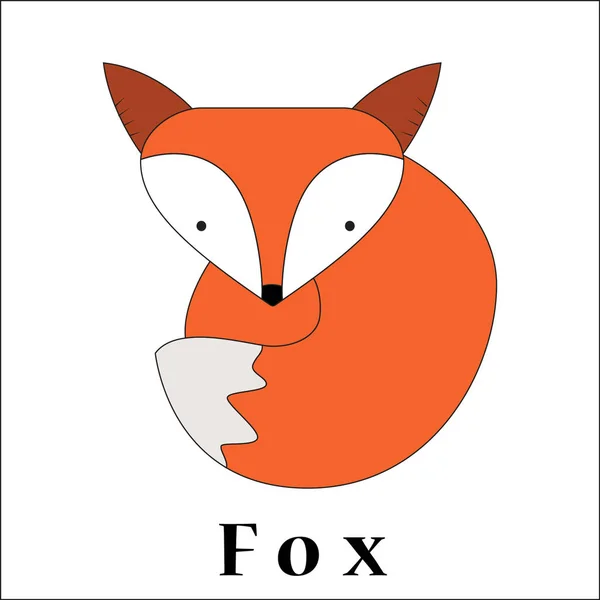 FOX SUR LE CONTEXTE BLANC — Image vectorielle