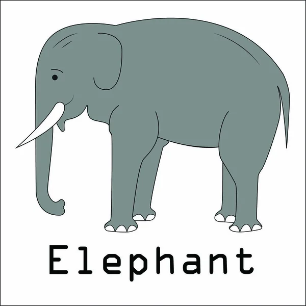 Графика силуэта слона обозначает иллюстрацию — стоковый вектор