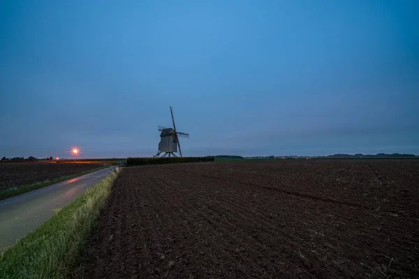 Ten Stary Wiatrak Vinkemolen Znajduje Się Parku Narodowym Ardenach Flamandzkich — Zdjęcie stockowe