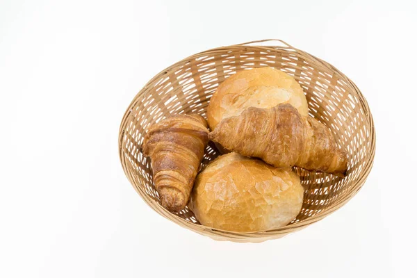 Hard Roll Nazywają Holendersku Pistolee Croissant — Zdjęcie stockowe