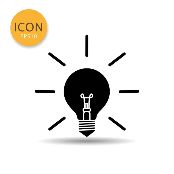 Žárovka lampa ikona na bílém pozadí. — Stockový vektor