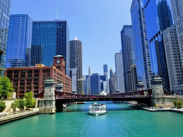 Hari Yang Indah Kota Chicago — Stok Foto