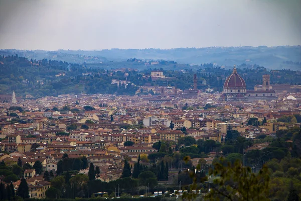 Panoramic View Florence Tuscany Region City Italy Red Roofs Cathedral — Stock Photo, Image