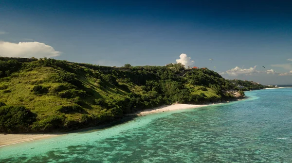 Traveling Indonesia Bali Aerial View Beautiful Beach Sky Sanur Beach — Stock Photo, Image