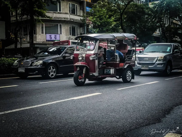 Thailand Bangkok November 2018 Traditional Transport City Background — Stock Photo, Image