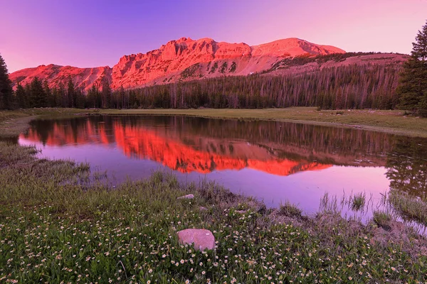 Sunset landscape in the Utah mountains, USA.